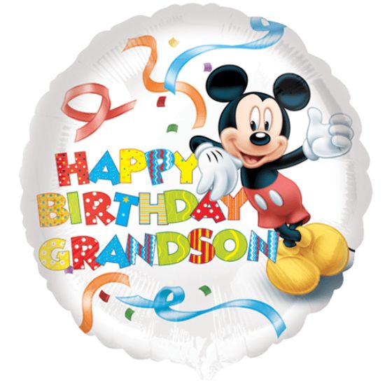 Happy Birthday Grandson - 17 Inch Mickey Mouse Balloon