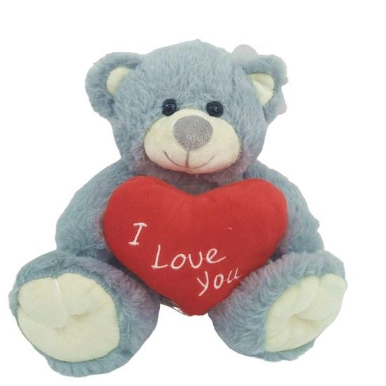 Grey I Love You Bear 20cm