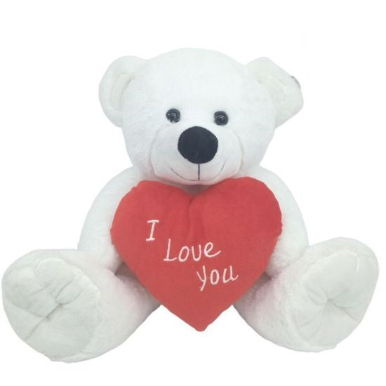White I Love You Bear 40cm