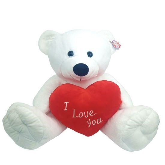 WHite Snuggle Bear 61cm