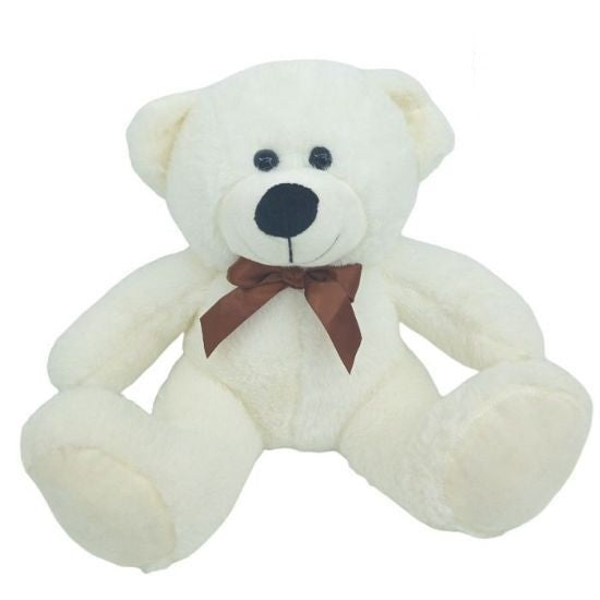 White Sitting Bear 40cm