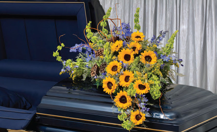 Solace Sun Half Casket Spray