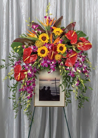 Tropical Tribute Memorial Photo Setting