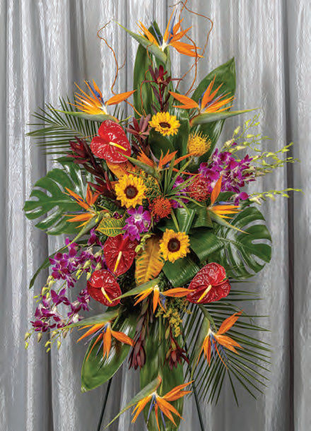 Tropical Tribute Deluxe Standing Spray