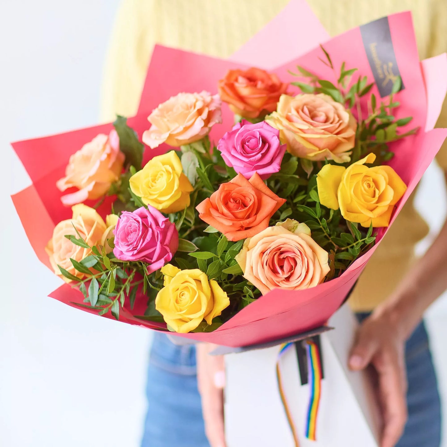 A Rainbow of Roses Gift Box
