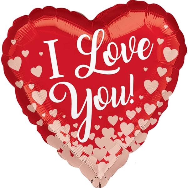 I Love You - 18 Inch Red Heart Foil Balloon