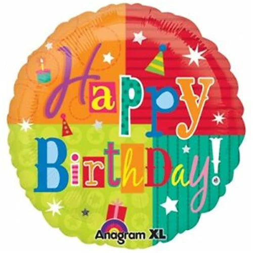 Happy Birthday - 32 Inch Jumbo Round Balloon