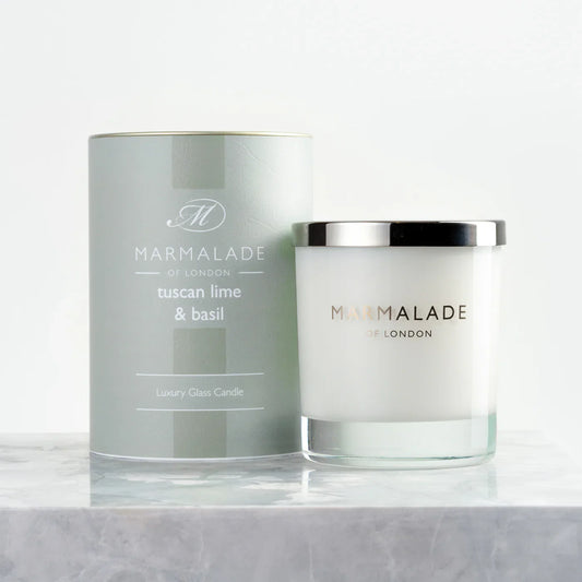 Marmalade of London Tuscan Lime & Basil Large Glass Candle