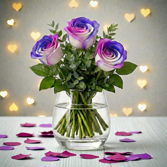 3 Unicorn Rose Vase Arrangement