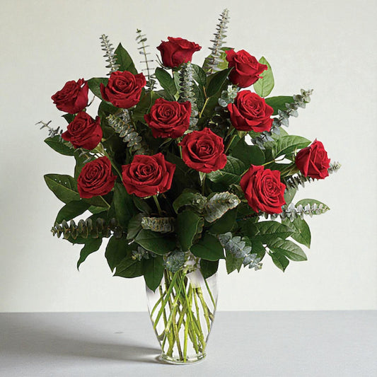 Crimson Elegance Vase