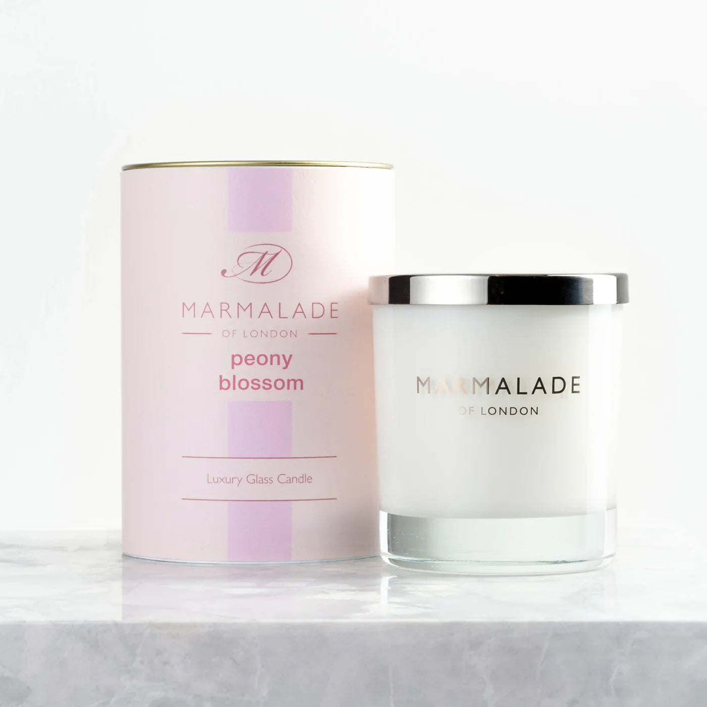 Marmalade of London Peony Blossom Large Glass Candle