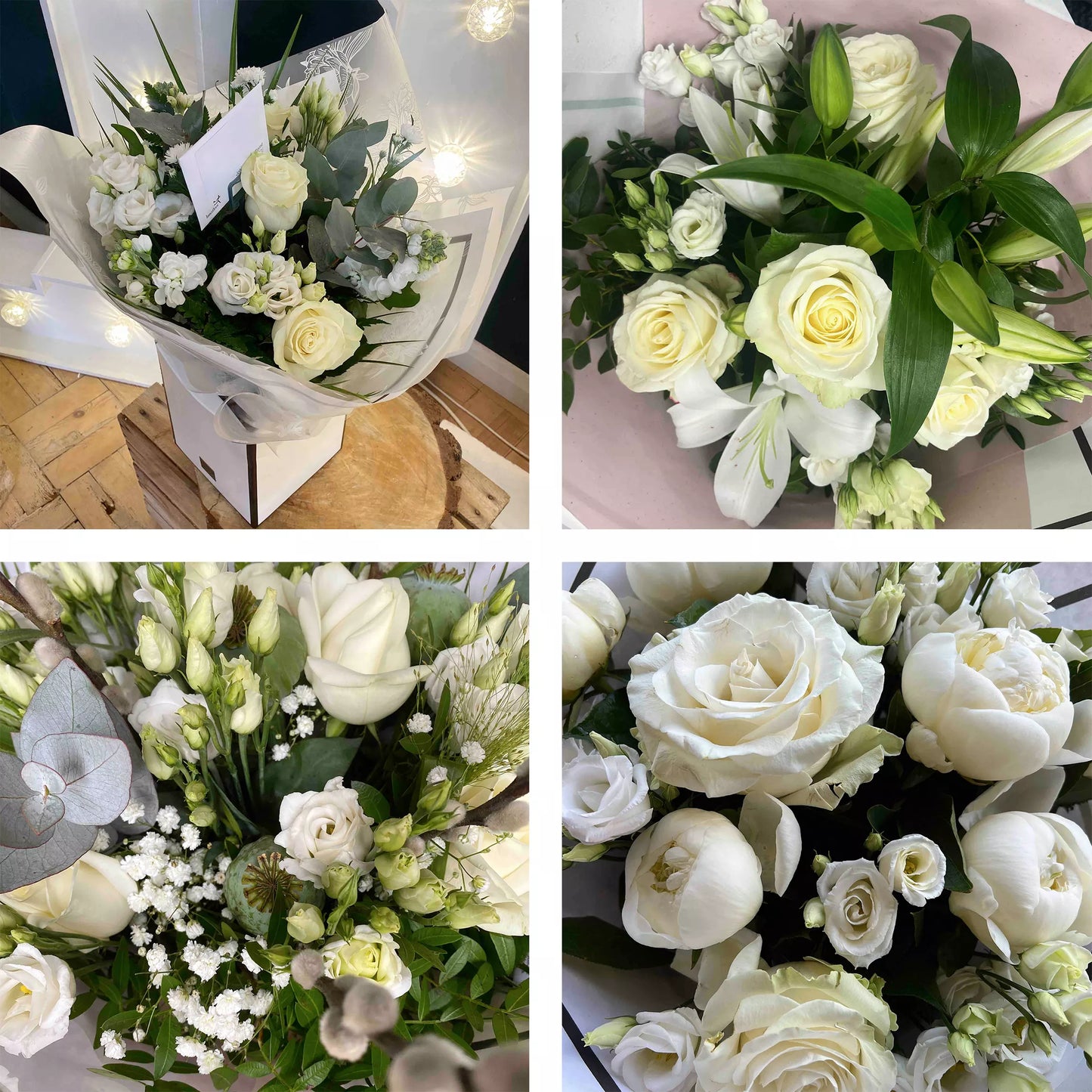 Beautifully Simple White Flower Bouquet
