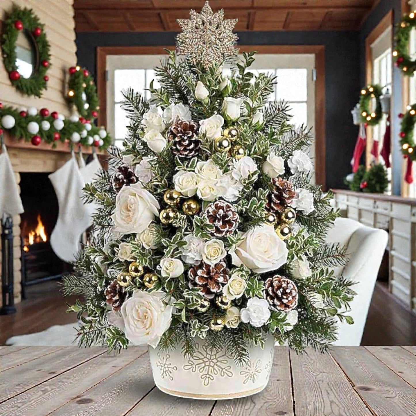 Snowy Oasis Tree