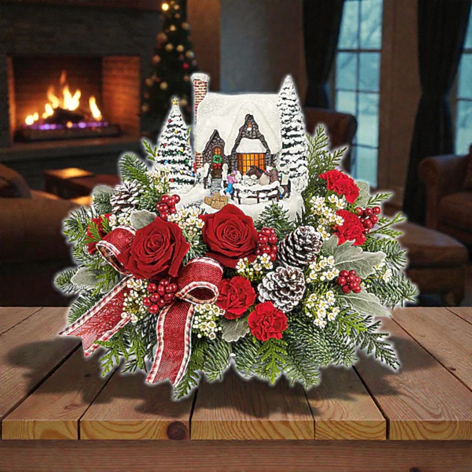Thomas Kinkade's Snowy Cheer Bouquet